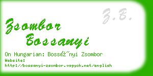 zsombor bossanyi business card